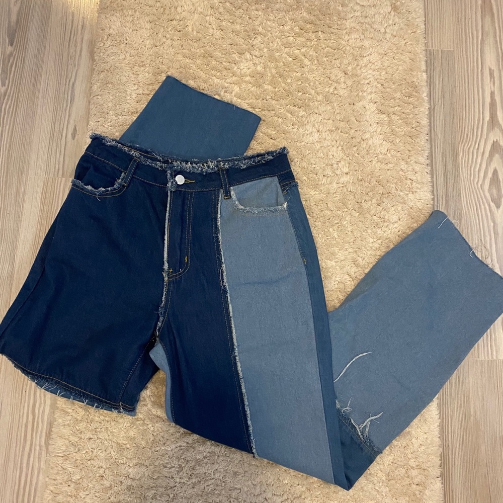 patchwork jeans
